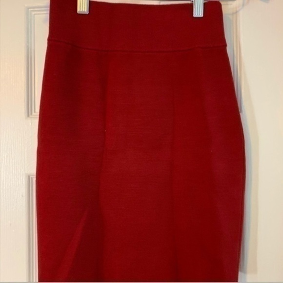 Express Ruby Red Bandage Mini High Waist XS - Picture 3 of 7